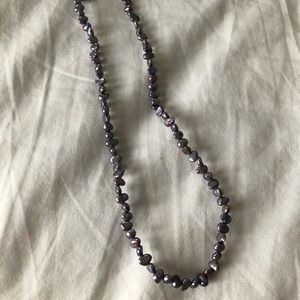 Beautiful Dark Purple Fresh Water Pearl Necklace